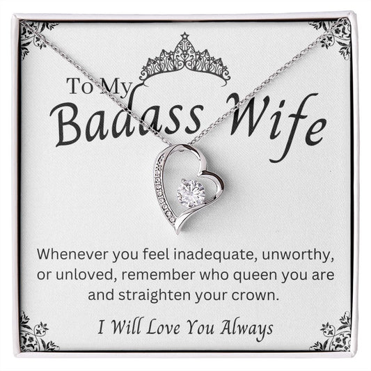 To My BadAss Wife | Forever Love Necklace
