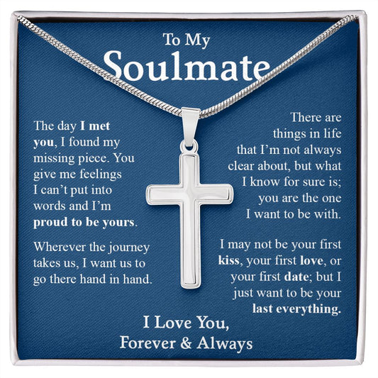To My Soulmate | Cross Necklace | Proud to be yours